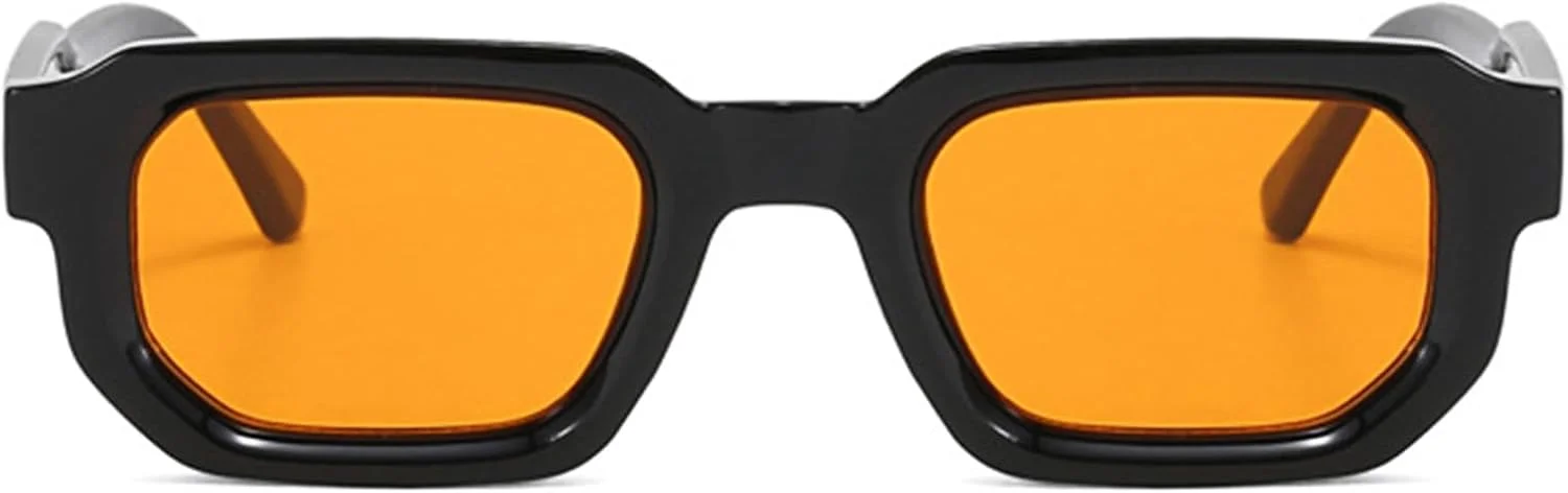 عینک آفتابی مستطیلی وینتیج LJCZKA برای زنان و مردان، عینک آفتابی مربعی کوچک مد روز با محافظت UV400 عینک آفتابی مستطیلی وینتیج LJCZKA برای زنان و مردان، عینک آفتابی مربعی کوچک مد روز با محافظت UV400