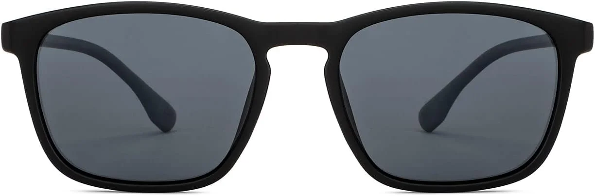 عینک آفتابی مربعی مشکی خاکستری وینسنت چیس بای لنزکارت | جدیدترین و شیک ترین عینک آفتابی برند | پلاریزه و محافظت 100% در برابر اشعه ماوراء بنفش | مردانه و زنانه | متوسط | LA S13164