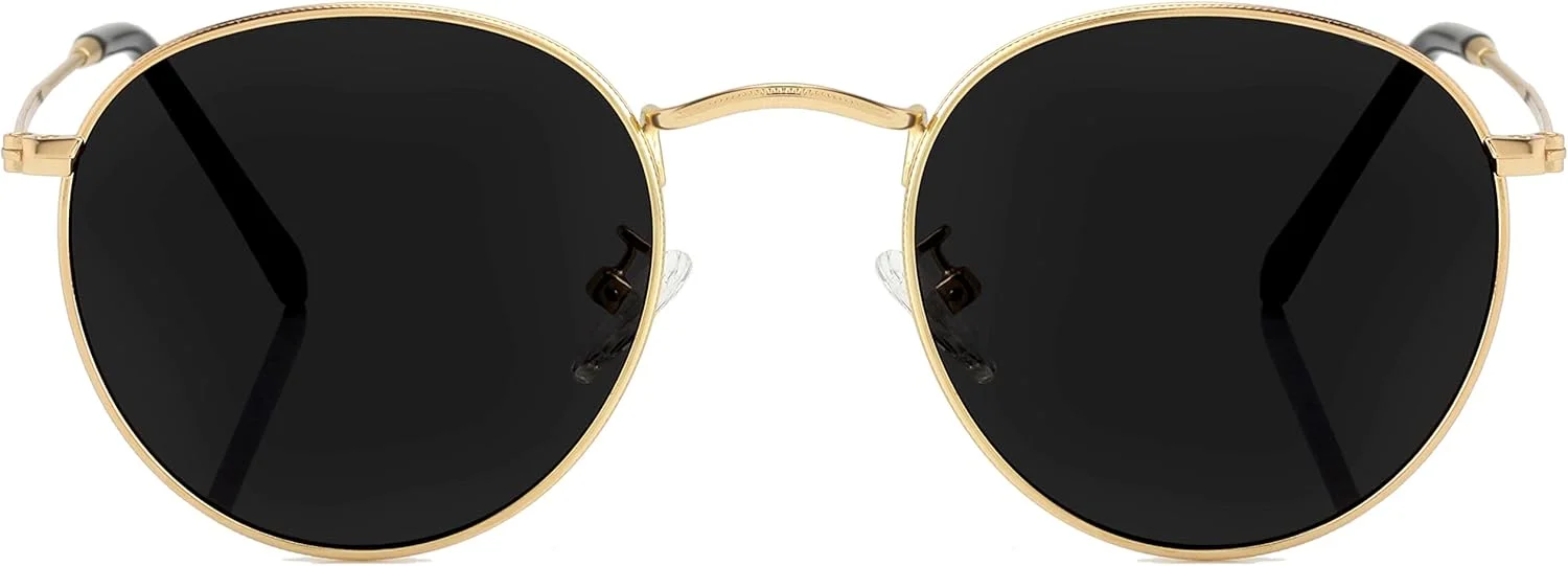 عینک آفتابی فلزی گرد کوچک کورسان با لنز پلاریزه برای مردان و زنان، عینک آفتابی دایره ای کلاسیک با لنز آینه ای عینک آفتابی فلزی گرد کوچک کورسان با لنز پلاریزه برای مردان و زنان، عینک آفتابی دایره ای کلاسیک با لنز آینه ای