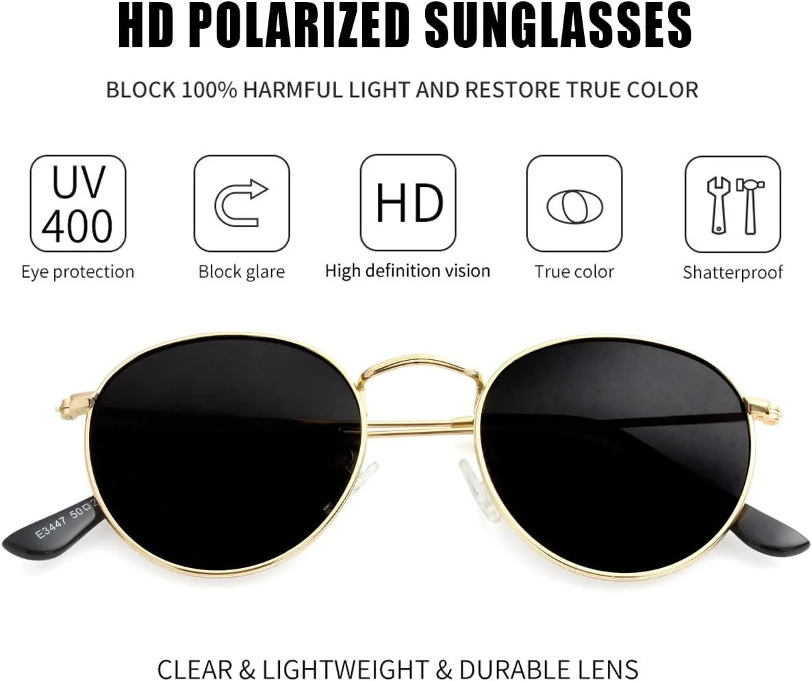 عینک آفتابی فلزی گرد کوچک کورسان با لنز پلاریزه برای مردان و زنان، عینک آفتابی دایره ای کلاسیک با لنز آینه ای عینک آفتابی فلزی گرد کوچک کورسان با لنز پلاریزه برای مردان و زنان، عینک آفتابی دایره ای کلاسیک با لنز آینه ای