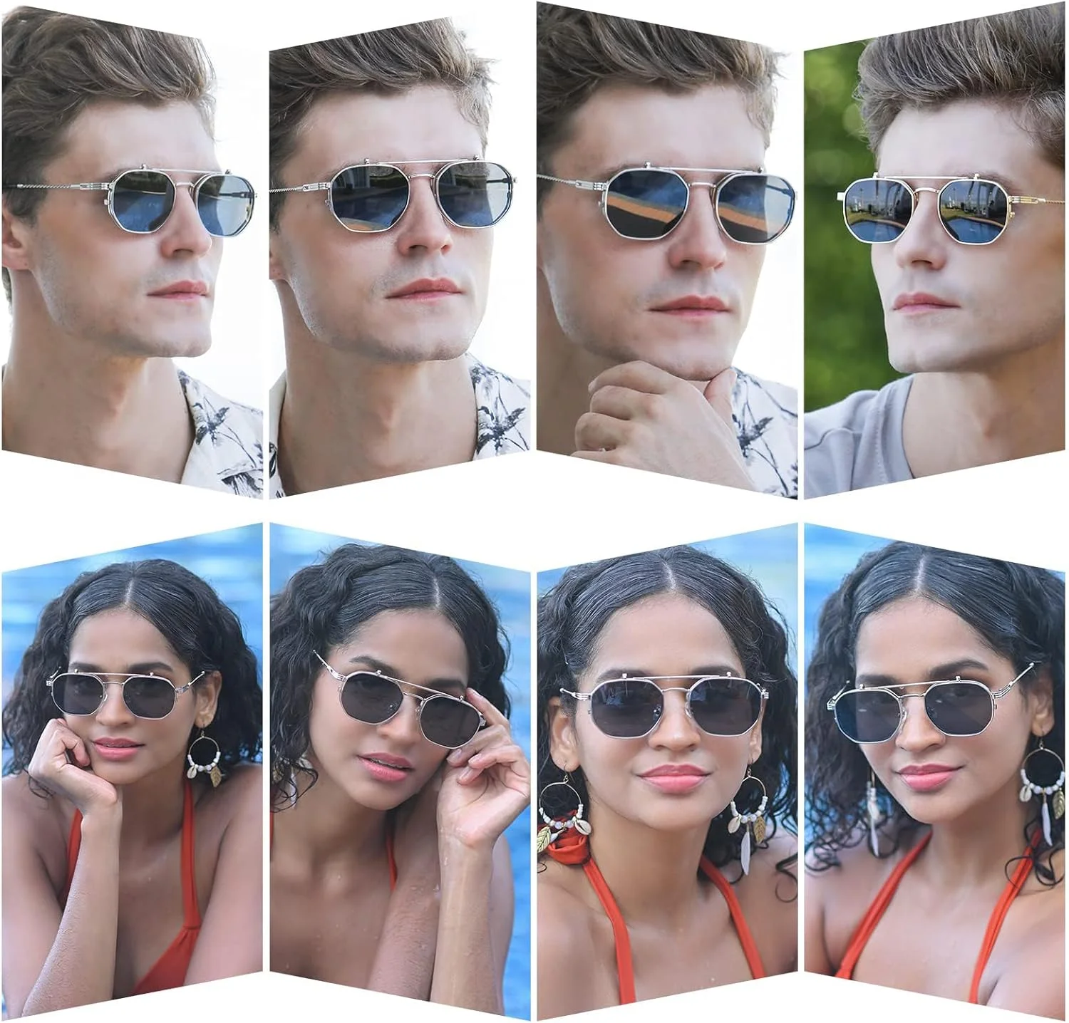 عینک آفتابی پلاریزه مد روز، عینک آفتابی تاشو، عینک های محافظت در برابر اشعه ماوراء بنفش، عینک آفتابی استیم پانک پلاریزه مردانه و زنانه با لنزهای دوتایی عینک آفتابی پلاریزه مد روز، عینک آفتابی تاشو، عینک های محافظت در برابر اشعه ماوراء بنفش، عینک آفتابی استیم پانک پلاریزه مردانه و زنانه با لنزهای دوتایی