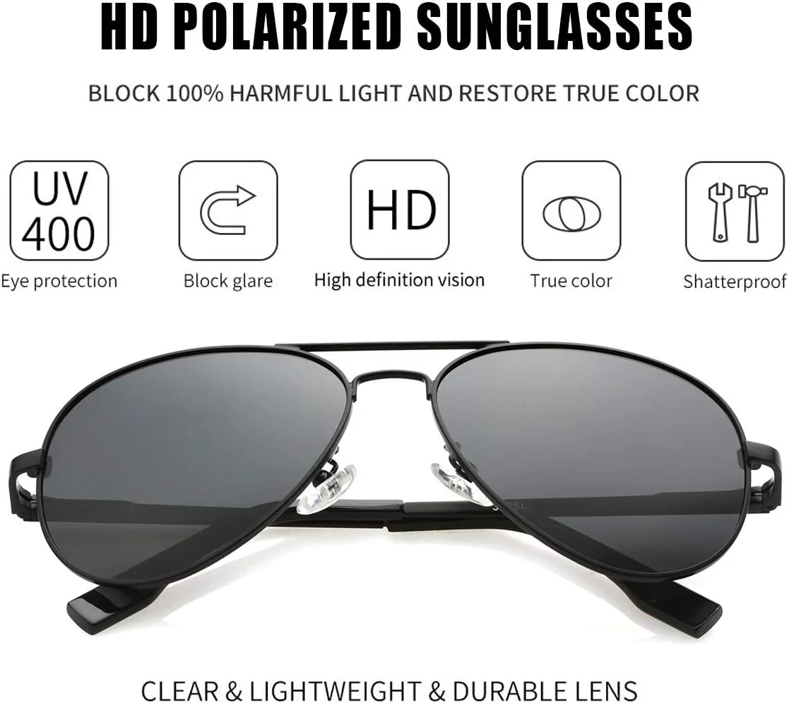 عینک آفتابی خلبانی پلاریزه کوچک کورسان برای صورت های کوچک زنانه و مردانه، محافظت 100% UV400، 52 میلی متر عینک آفتابی خلبانی پلاریزه کوچک کورسان برای صورت های کوچک زنانه و مردانه، محافظت 100% UV400، 52 میلی متر