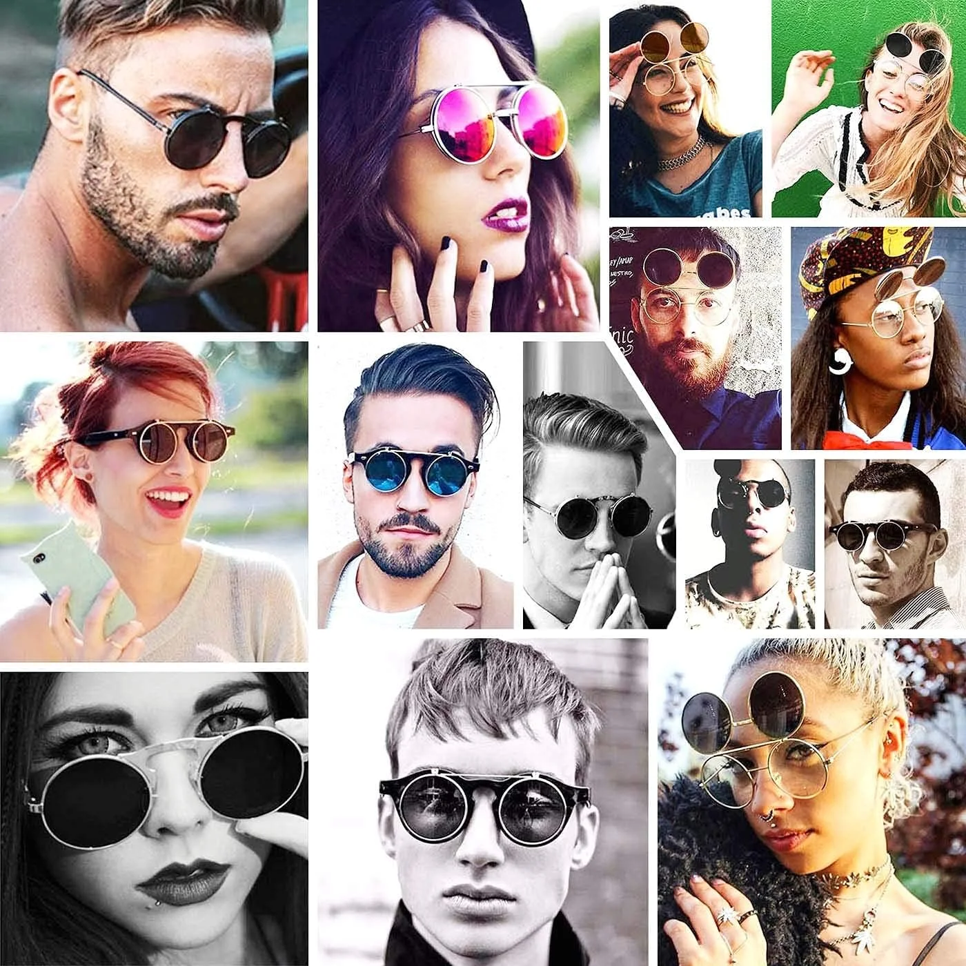 عینک آفتابی پلاریزه مد روز، عینک آفتابی تاشو، عینک های محافظت در برابر اشعه ماوراء بنفش، عینک آفتابی استیم پانک پلاریزه مردانه و زنانه با لنزهای دوتایی عینک آفتابی پلاریزه مد روز، عینک آفتابی تاشو، عینک های محافظت در برابر اشعه ماوراء بنفش، عینک آفتابی استیم پانک پلاریزه مردانه و زنانه با لنزهای دوتایی