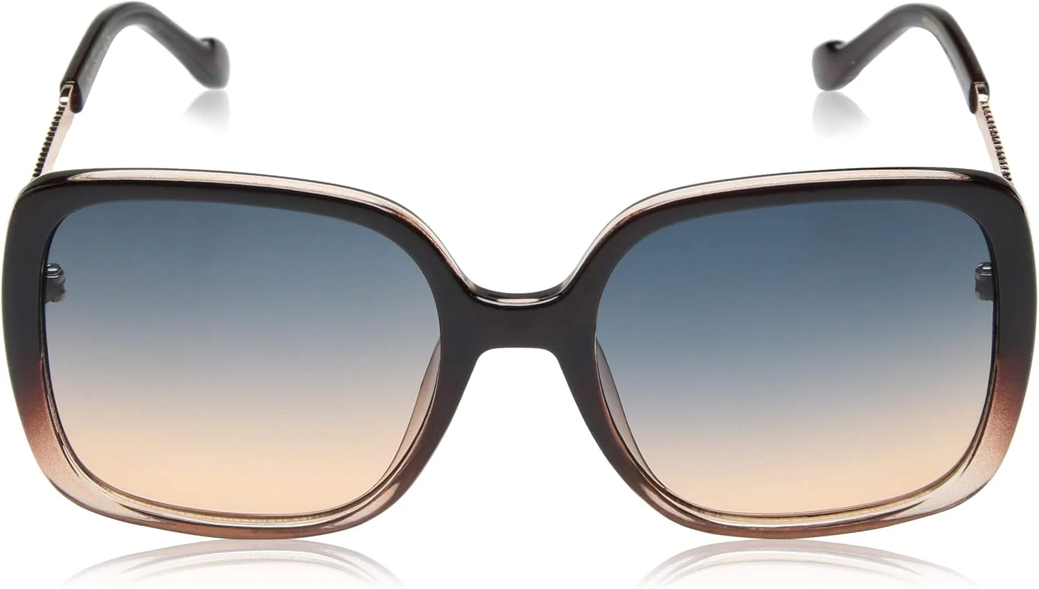عینک آفتابی زنانه مربعی جسیکا سیمپسون مدل J5715 با محافظت UV و دسته فلزی. هدیه ای شیک برای خانم ها، 65 میلی متر