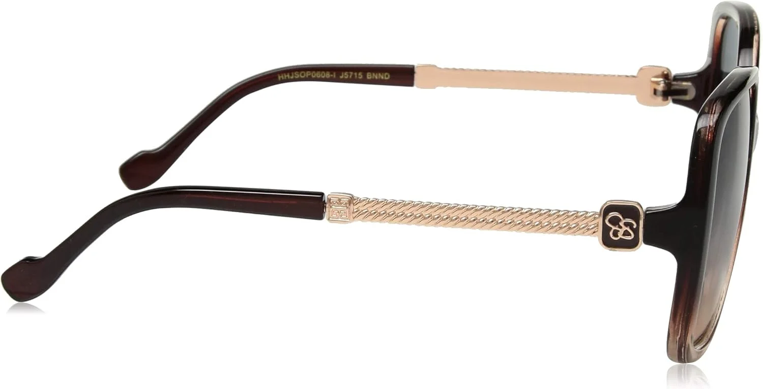 عینک آفتابی زنانه مربعی جسیکا سیمپسون مدل J5715 با محافظت UV و دسته فلزی. هدیه ای شیک برای خانم ها، 65 میلی متر