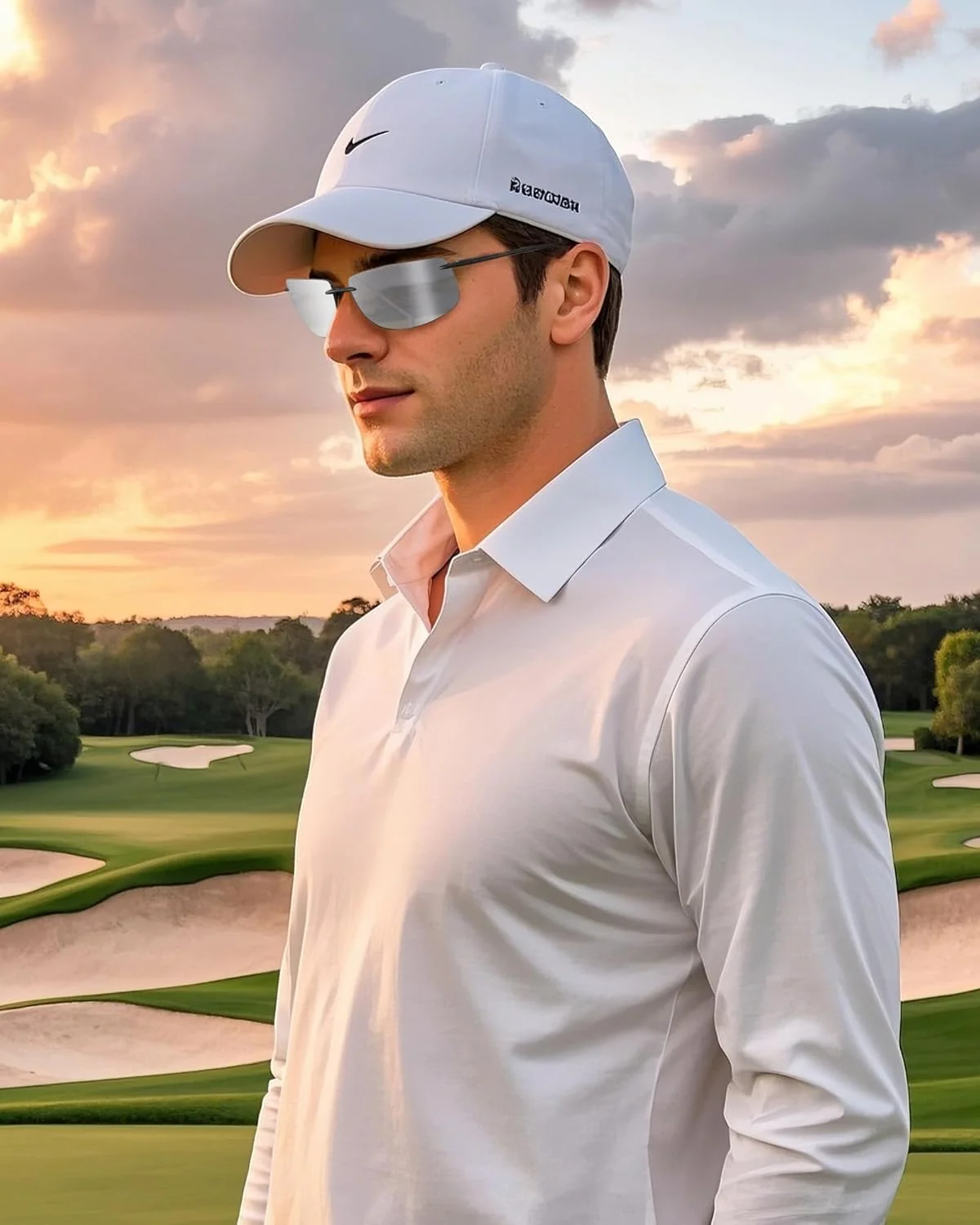 عینک آفتابی ورزشی JIM HALO برای مردان و زنان، فریم بدون حاشیه TR90 نشکن برای دویدن، ماهیگیری، بیسبال و رانندگی