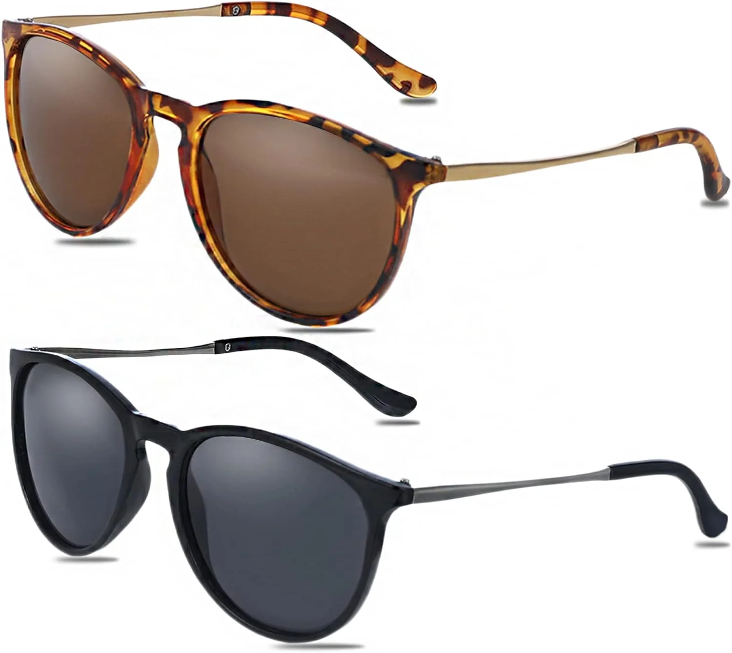 هی یو-لوتوس 2 عدد عینک آفتابی پلاریزه زنانه، عینک آفتابی گرد وینتیج، عینک آفتابی فشن زنانه، عینک آفتابی رترو زنانه، M هی یو-لوتوس 2 عدد عینک آفتابی پلاریزه زنانه، عینک آفتابی گرد وینتیج، عینک آفتابی فشن زنانه، عینک آفتابی رترو زنانه، M