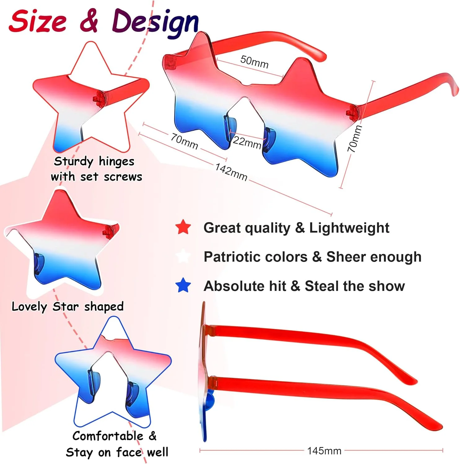 عینک آفتابی قلبی ILHSTY، 2 جفت، مناسب خانم ها و آقایان، عینک مهمانی مجردی، عینک آفتابی قلبی شکل با رنگ آب نباتی شفاف عینک آفتابی قلبی ILHSTY، 2 جفت، مناسب خانم ها و آقایان، عینک مهمانی مجردی، عینک آفتابی قلبی شکل با رنگ آب نباتی شفاف