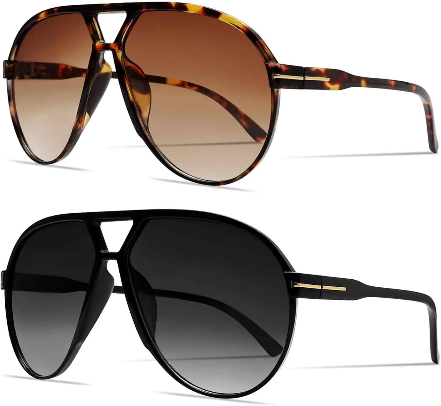 عینک آفتابی خلبانی رترو GUVIVI برای زنان و مردان، بزرگ، کلاسیک، طرح دهه 70، وینتیج، مد روز، بدون گره، مربعی