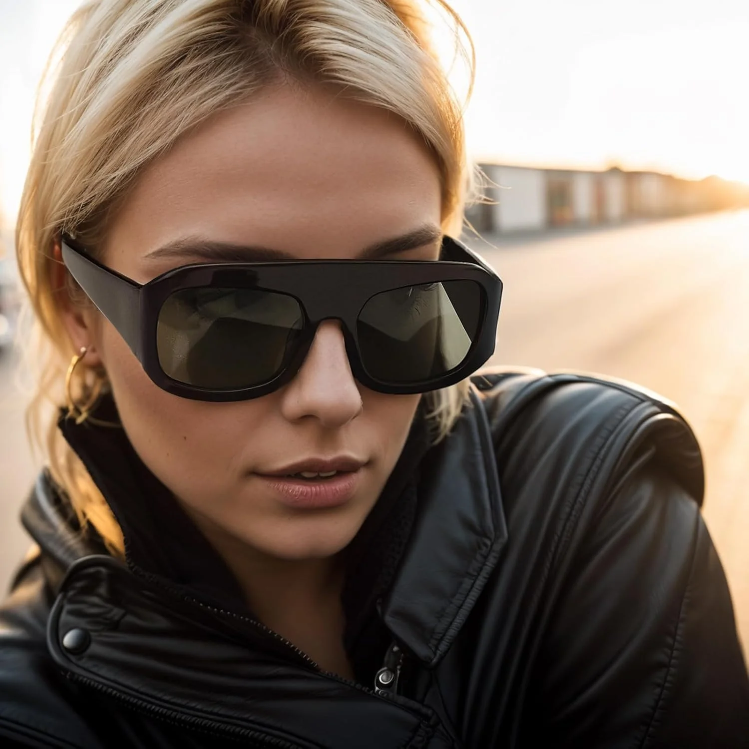 عینک آفتابی خلبانی مربعی بزرگ و مد روز Haqptul برای زنان و مردان، عینک آفتابی تخت با طراحی الهام گرفته از برندهای بزرگ عینک آفتابی خلبانی مربعی بزرگ و مد روز Haqptul برای زنان و مردان، عینک آفتابی تخت با طراحی الهام گرفته از برندهای بزرگ