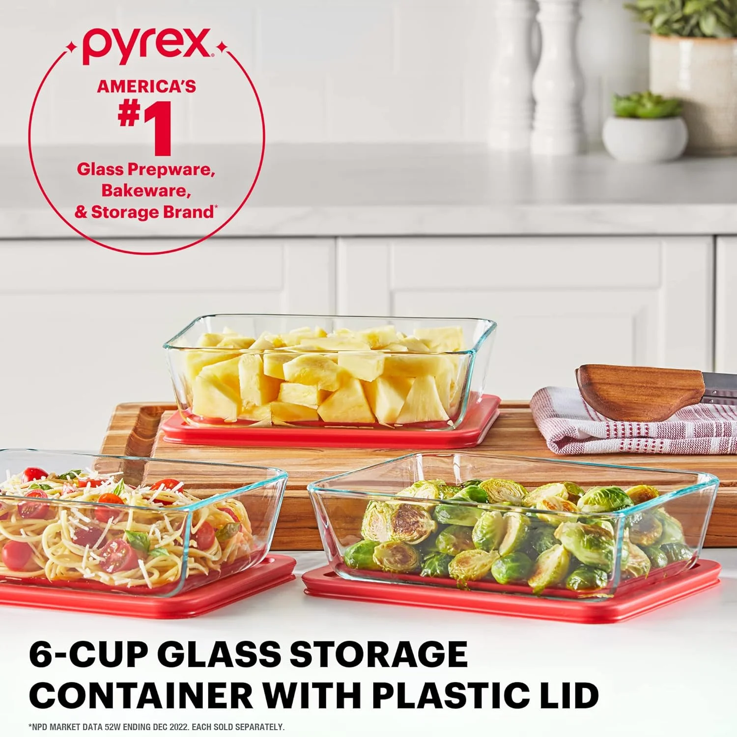 ظرف نگهداری غذای شیشه ای پایرکس Simply Store، درب پلاستیکی غیر سمی و بدون BPA، مناسب برای فریزر، ماشین ظرفشویی و مایکروویو، 6 پیمانه ظرف نگهداری غذای شیشه ای پایرکس Simply Store، درب پلاستیکی غیر سمی و بدون BPA، مناسب برای فریزر، ماشین ظرفشویی و مایکروویو، 6 پیمانه