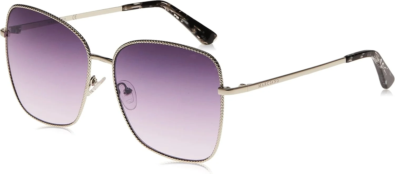 عینک آفتابی زنانه مربعی GUESS by Marciano مدل GM081110Z60، نیکلتین، 60-16-140