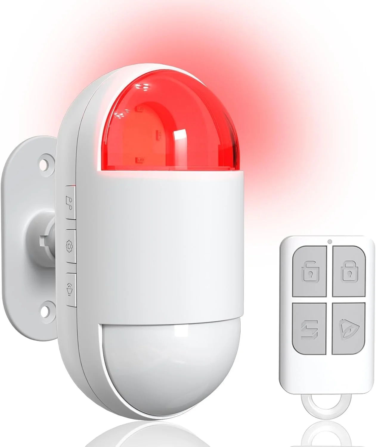 آلارم سنسور حرکتی داخلی، دزدگیر حرکتی مادون قرمز بی سیم داخلی با آژیر (برد سنسور 9 متر، 125 دسی بل، باتری)، آلارم تشخیص حرکت برای گاراژ فروشگاهی منزل