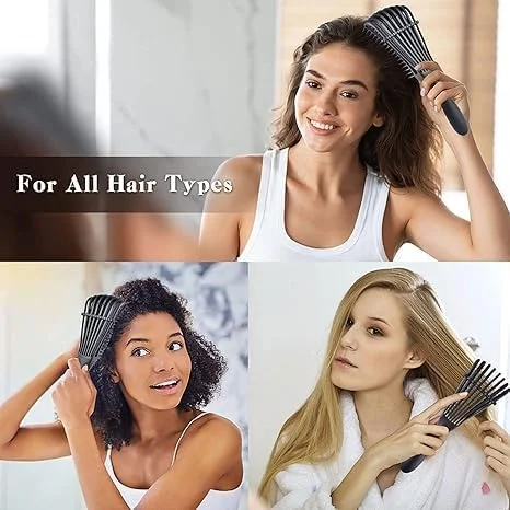 برس مو ضد الکتریسیته ساکن و باز کننده گره، شانه ماساژ ضد گره خوردگی برس مو بدون درد صاف کننده مو برای زنان مردان کودک موهای بلند ضخیم مجعد (مشکی) برس مو ضد الکتریسیته ساکن و باز کننده گره، شانه ماساژ ضد گره خوردگی برس مو بدون درد صاف کننده مو برای زنان مردان کودک موهای بلند ضخیم مجعد (مشکی)