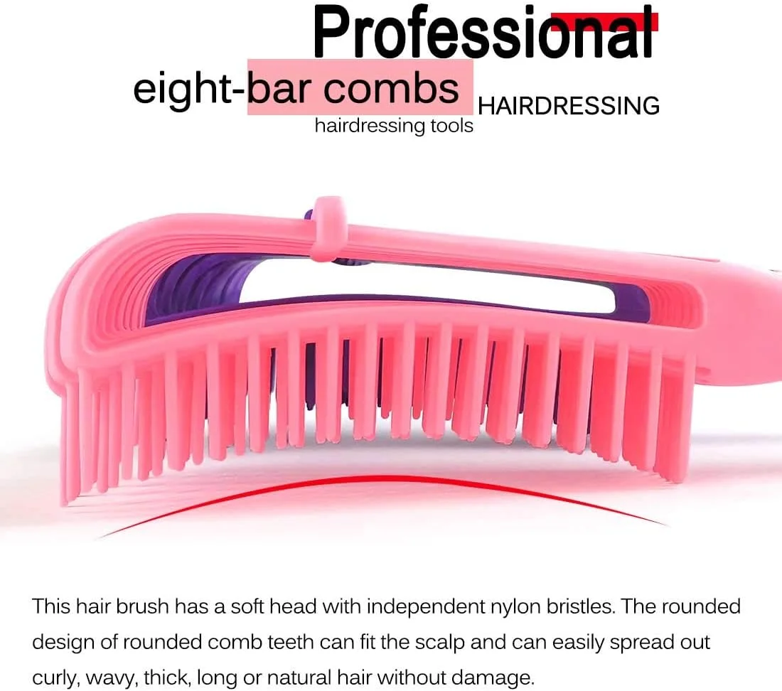 برس باز کننده گره مو A.DASHER برای موهای فر آفریقایی/آمریکایی نوع 3a تا 4c، موهای موج دار/فرفری/پیچ خورده - شانه ماساژور پوست سر زنانه برای موهای خیس/خشک/چرب/ضخیم/بلند، باز کننده گره (2 عدد، بنفش-صورتی) برس باز کننده گره مو A.DASHER برای موهای فر آفریقایی/آمریکایی نوع 3a تا 4c، موهای موج دار/فرفری/پیچ خورده - شانه ماساژور پوست سر زنانه برای موهای خیس/خشک/چرب/ضخیم/بلند، باز کننده گره (2 عدد، بنفش-صورتی)