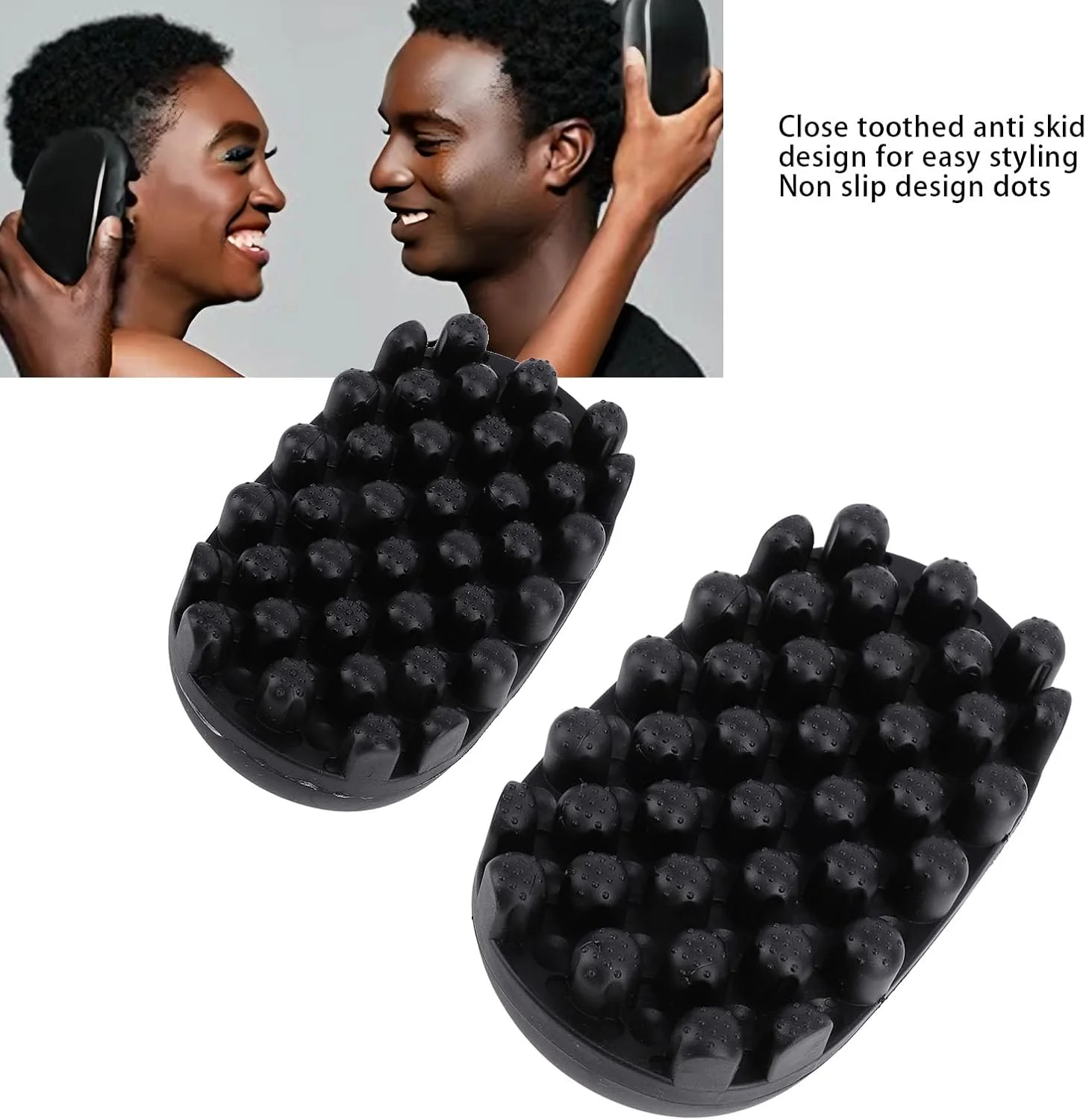 برس مو فرفری لاستیکی 2 عددی، شانه فر کننده برای حالت دادن به در dreadlock و موهای بافت دار، برس مو فر کننده، ابزار حالت دهنده مو فر کننده قابل شستشو برای مردان و زنان برس مو فرفری لاستیکی 2 عددی، شانه فر کننده برای حالت دادن به در dreadlock و موهای بافت دار، برس مو فر کننده، ابزار حالت دهنده مو فر کننده قابل شستشو برای مردان و زنان