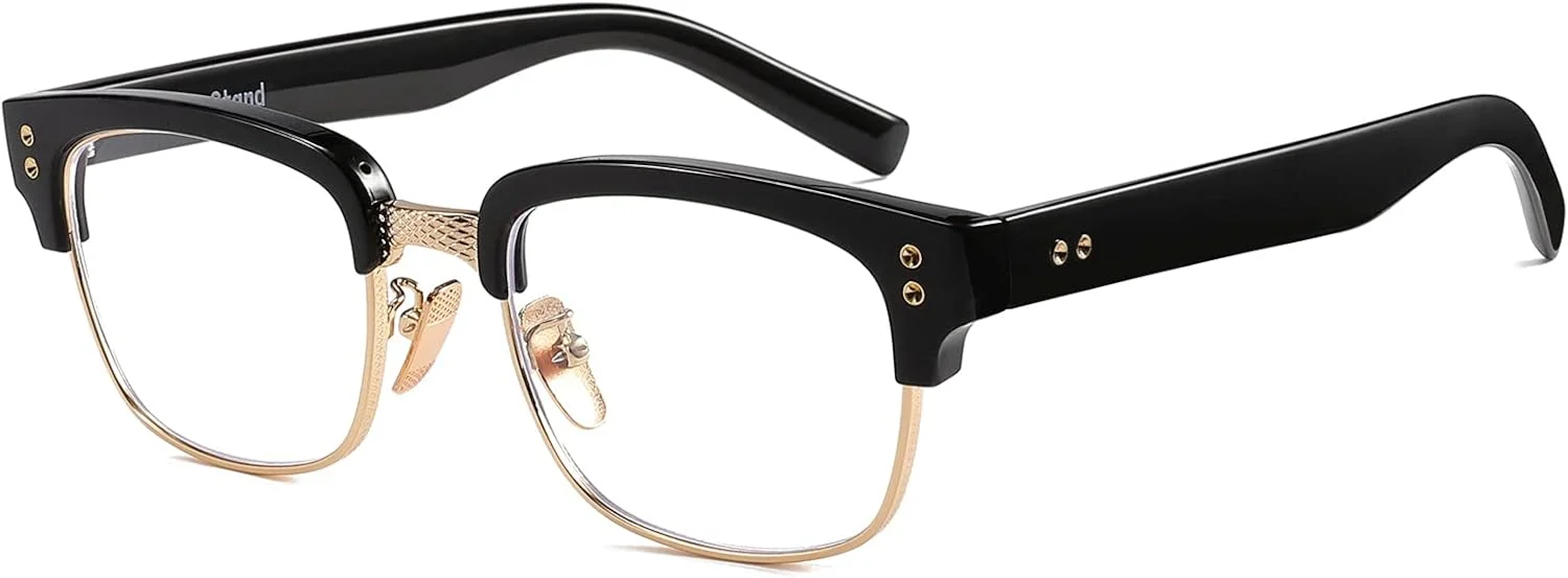 عینک آفتابی مستطیلی یکپارچهسازی با سیستمعامل Gtand با فریم TR90 برای مردان و زنان، عینک آفتابی نیمه بدون حاشیه فلزی مد روز