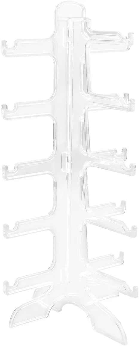 پایه عینک شفاف GLADFRESIT، نگهدارنده عینک آفتابی پلاستیکی، قفسه نمایش عینک، جعبه نمایش چند لایه سازمان دهنده عینک