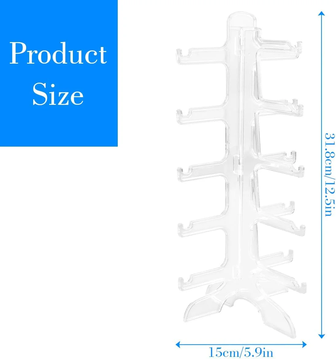 پایه عینک شفاف GLADFRESIT، نگهدارنده عینک آفتابی پلاستیکی، قفسه نمایش عینک، جعبه نمایش چند لایه سازمان دهنده عینک