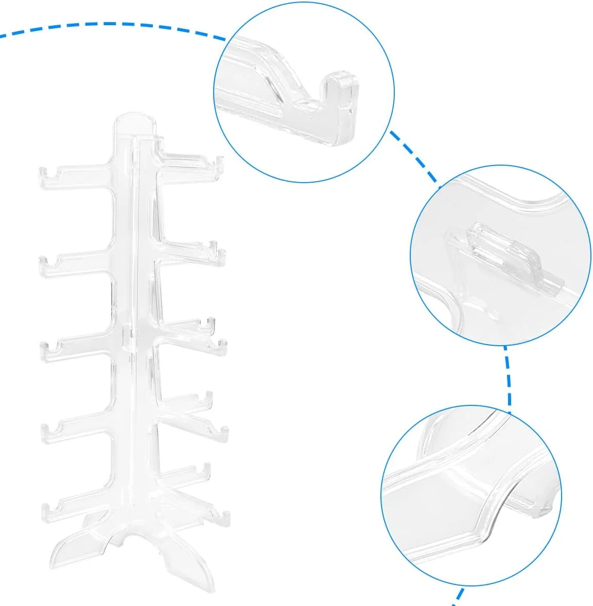 پایه عینک شفاف GLADFRESIT، نگهدارنده عینک آفتابی پلاستیکی، قفسه نمایش عینک، جعبه نمایش چند لایه سازمان دهنده عینک