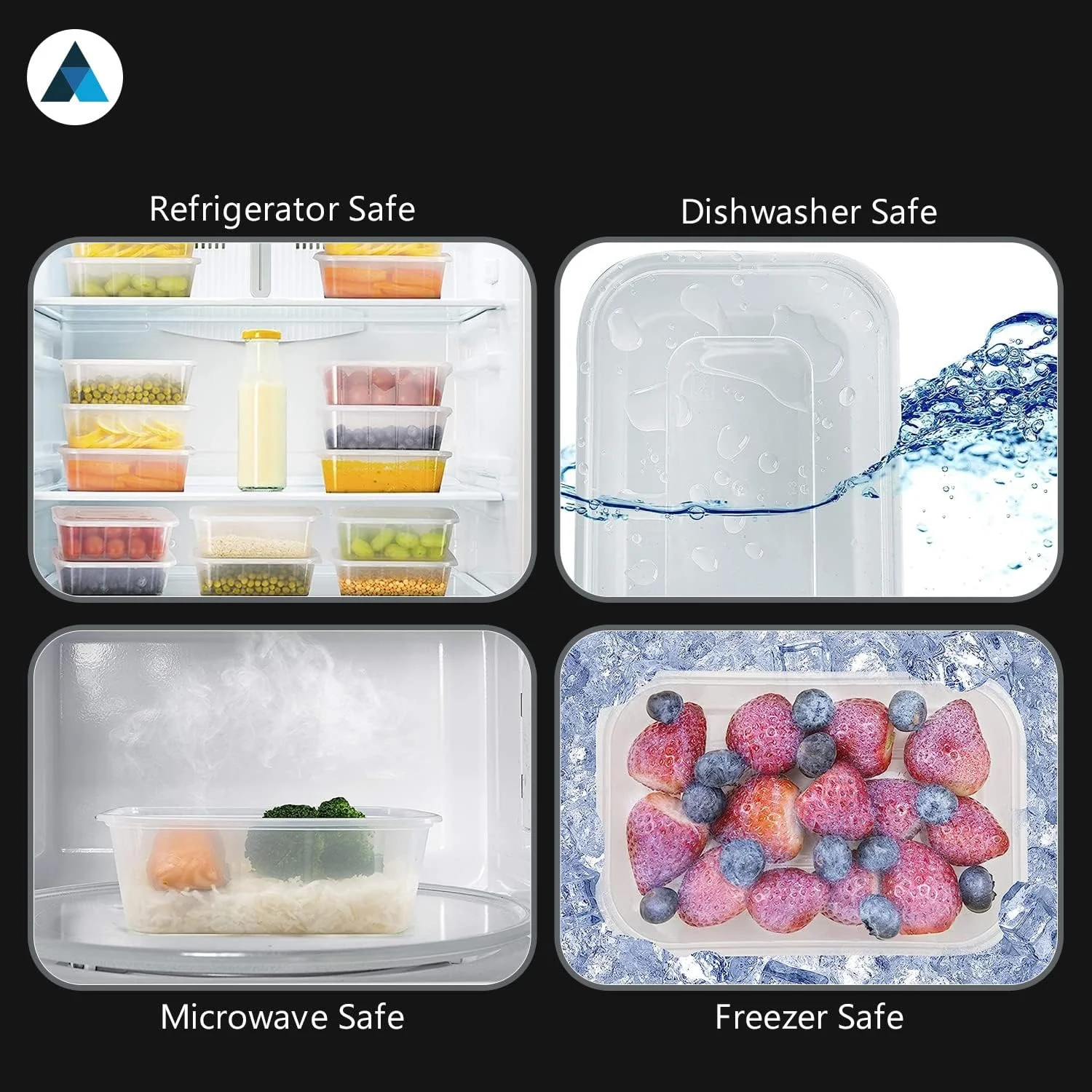 ظروف غذای پلاستیکی 1000 میلی لیتری نشن واید پیپر، 50 عددی، ظروف مستطیلی بیرون بر برای آماده سازی غذا، قابل استفاده در مایکروویو و فریزر، بدون BPA ظروف غذای پلاستیکی 1000 میلی لیتری نشن واید پیپر، 50 عددی، ظروف مستطیلی بیرون بر برای آماده سازی غذا، قابل استفاده در مایکروویو و فریزر، بدون BPA