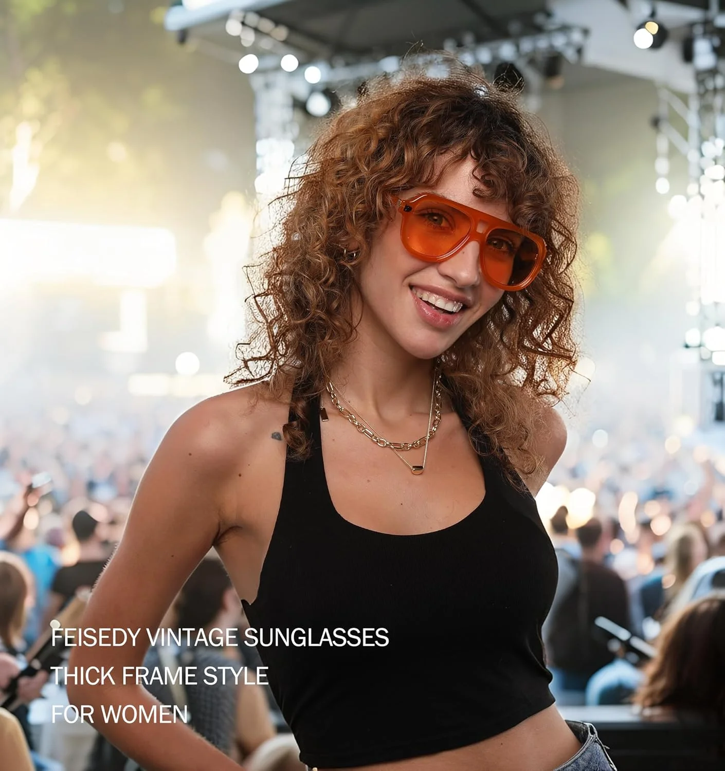 عینک آفتابی خلبانی وینتیج دهه 70 FEISEDY مردانه زنانه کلاسیک رترو ترندی فریم بزرگ UV400 مدل B0030 عینک آفتابی خلبانی وینتیج دهه 70 FEISEDY مردانه زنانه کلاسیک رترو ترندی فریم بزرگ UV400 مدل B0030