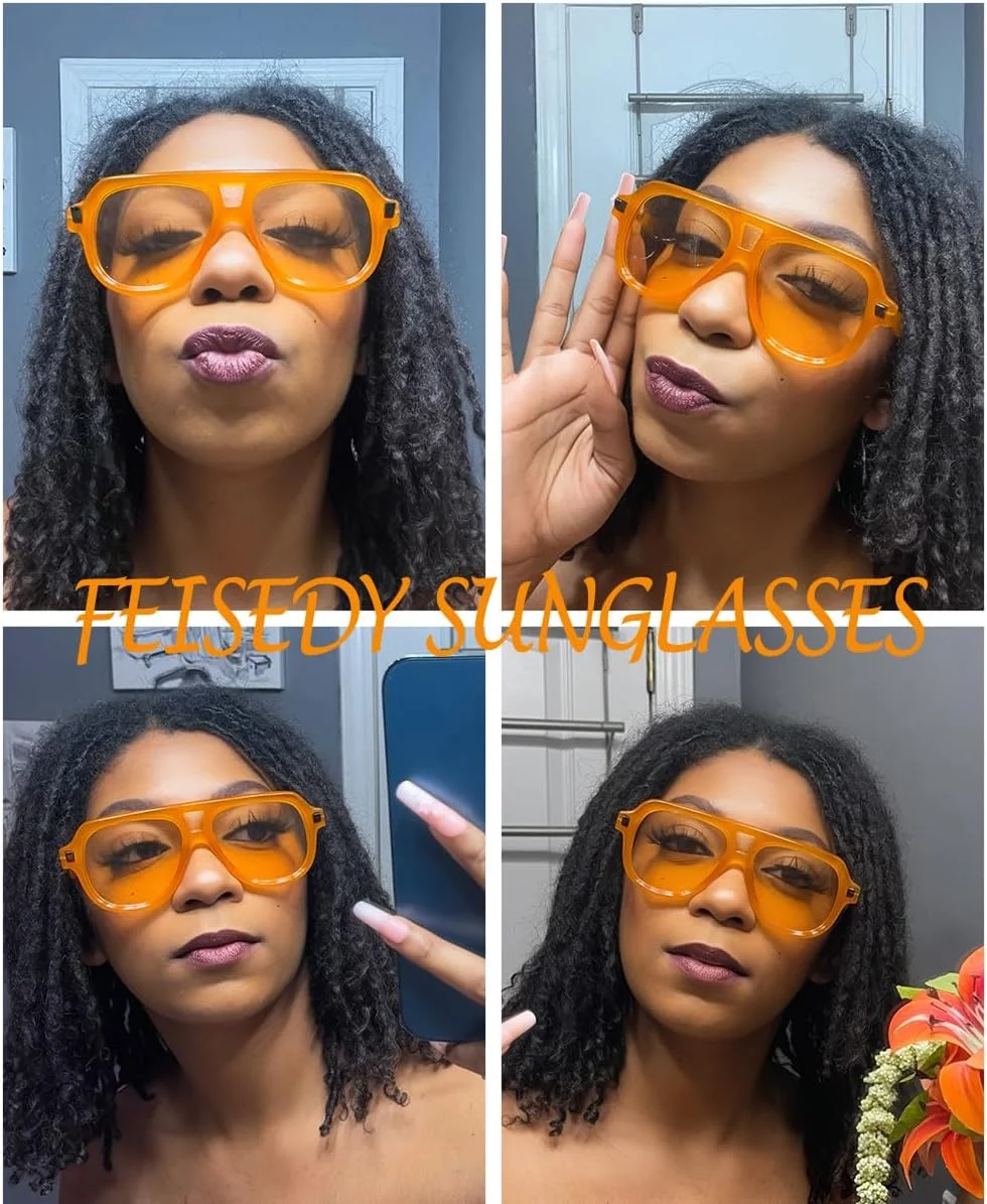 عینک آفتابی خلبانی وینتیج دهه 70 FEISEDY مردانه زنانه کلاسیک رترو ترندی فریم بزرگ UV400 مدل B0030 عینک آفتابی خلبانی وینتیج دهه 70 FEISEDY مردانه زنانه کلاسیک رترو ترندی فریم بزرگ UV400 مدل B0030