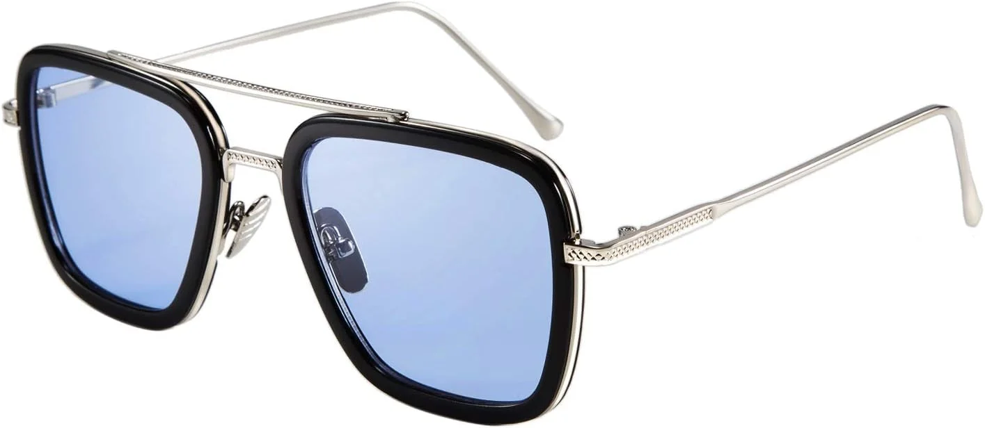 عینک آفتابی خلبانی رترو دهه 70 FEISEDY، عینک آفتابی تونی، عینک آفتابی مربعی ترندی زنانه B2510