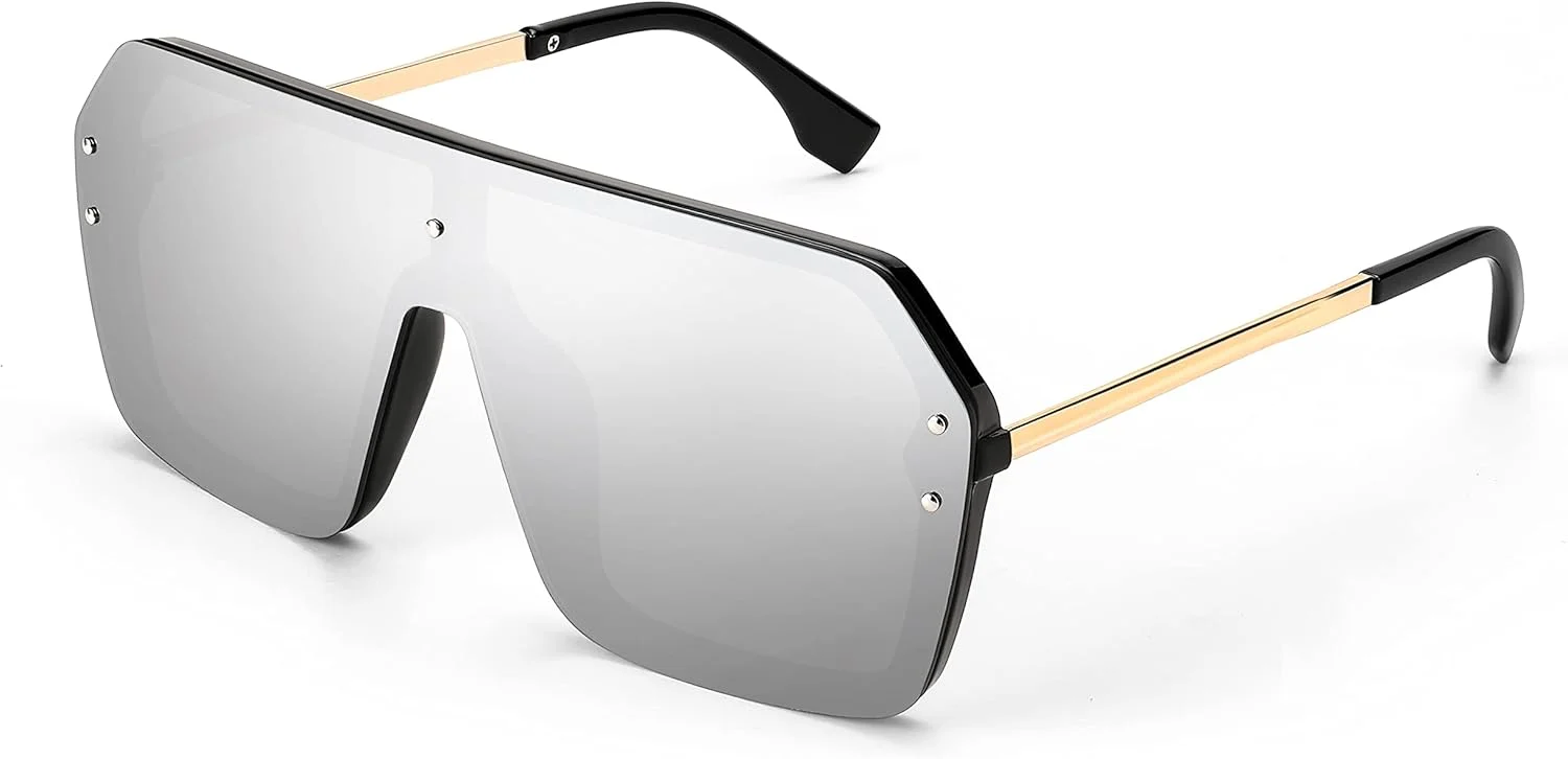 عینک آفتابی یک تکه کلاسیک FEISEDY مدل سیامی، طراحی شیک و بدون فریم به سبک رترو، مناسب برای زنان و مردان B2574