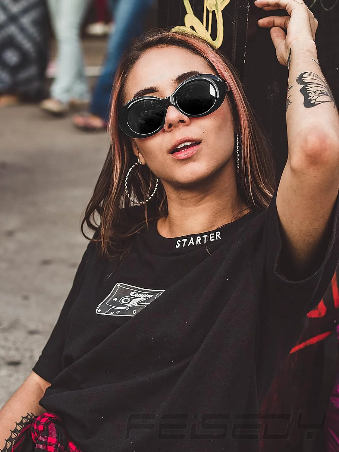 عینک آفتابی FEISEDY Clout مدل B2253، عینک بیضی یکپارچهسازی با سیستمعامل برای زنان و مردان با محافظت UV400 عینک آفتابی FEISEDY Clout مدل B2253، عینک بیضی یکپارچهسازی با سیستمعامل برای زنان و مردان با محافظت UV400