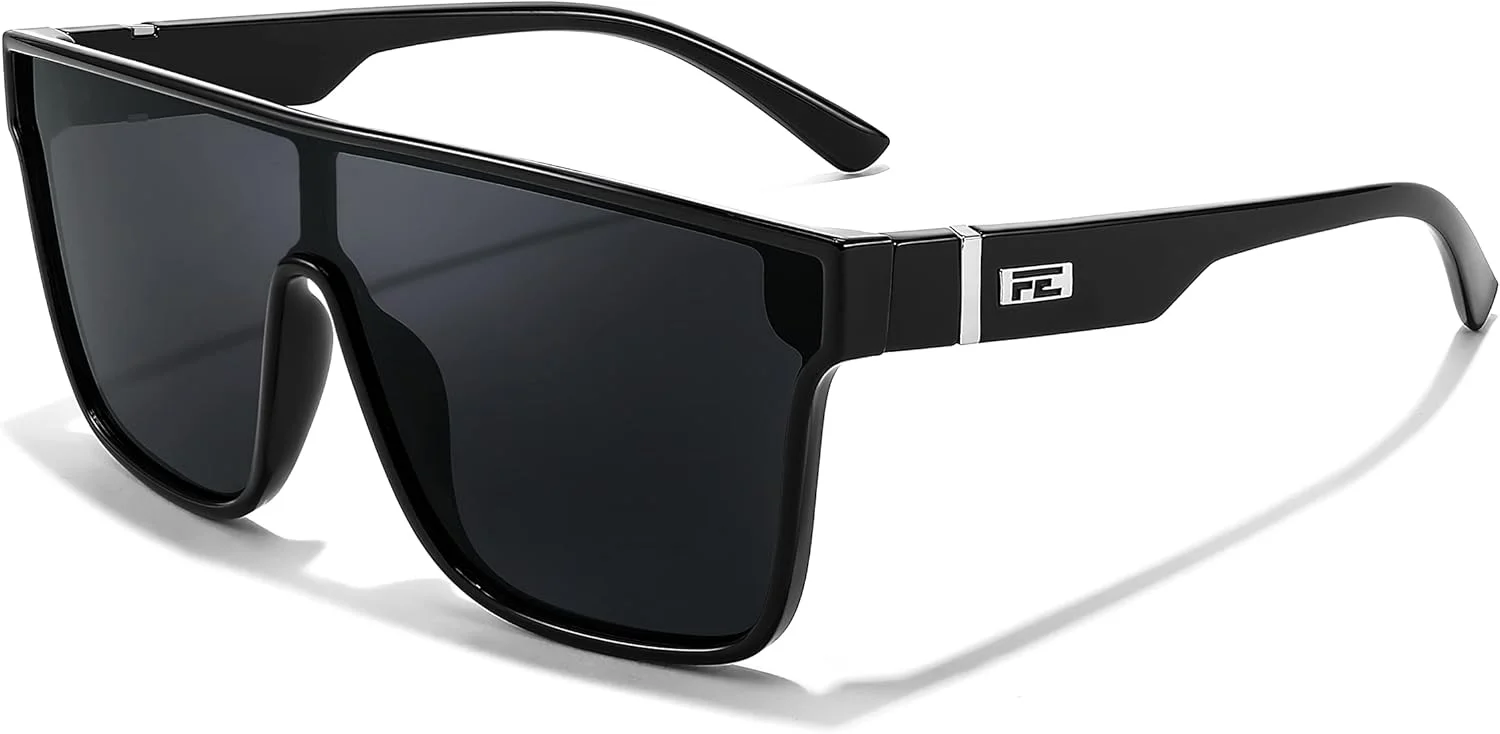 عینک آفتابی فلت تاپ فشن FEISEDY، عینک مربعی بزرگ و ترندی زنانه و مردانه UV400 مدل B2996