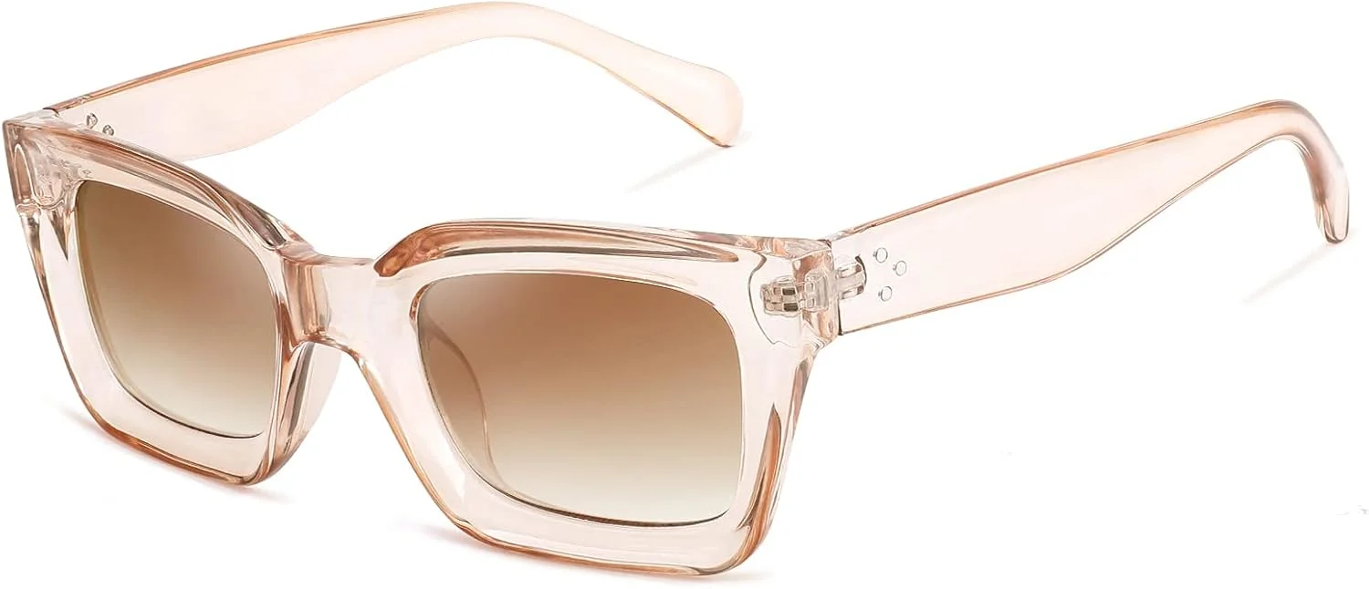 عینک آفتابی زنانه کلاسیک FEISEDY، عینک آفتابی مربعی ضخیم و مد روز با فریم حجیم UV400 مدل B2471