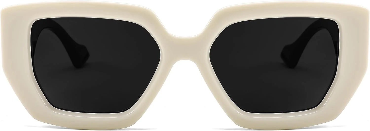 عینک آفتابی مربعی بزرگ FEISEDY برای زنان و مردان، مدل B4074 با فریم ضخیم