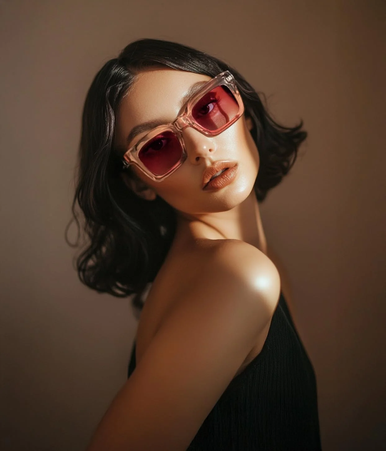 عینک آفتابی زنانه کلاسیک FEISEDY، عینک آفتابی مربعی ضخیم و مد روز با فریم حجیم UV400 مدل B2471