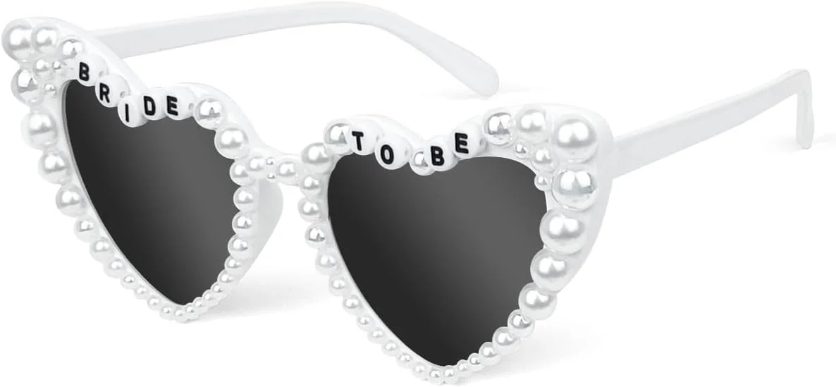 عینک آفتابی عروس FADXIN، عینک مهمانی مجردی، تزئینات نامزدی، هدیه عروس آینده، عینک آفتابی قلبی شکل