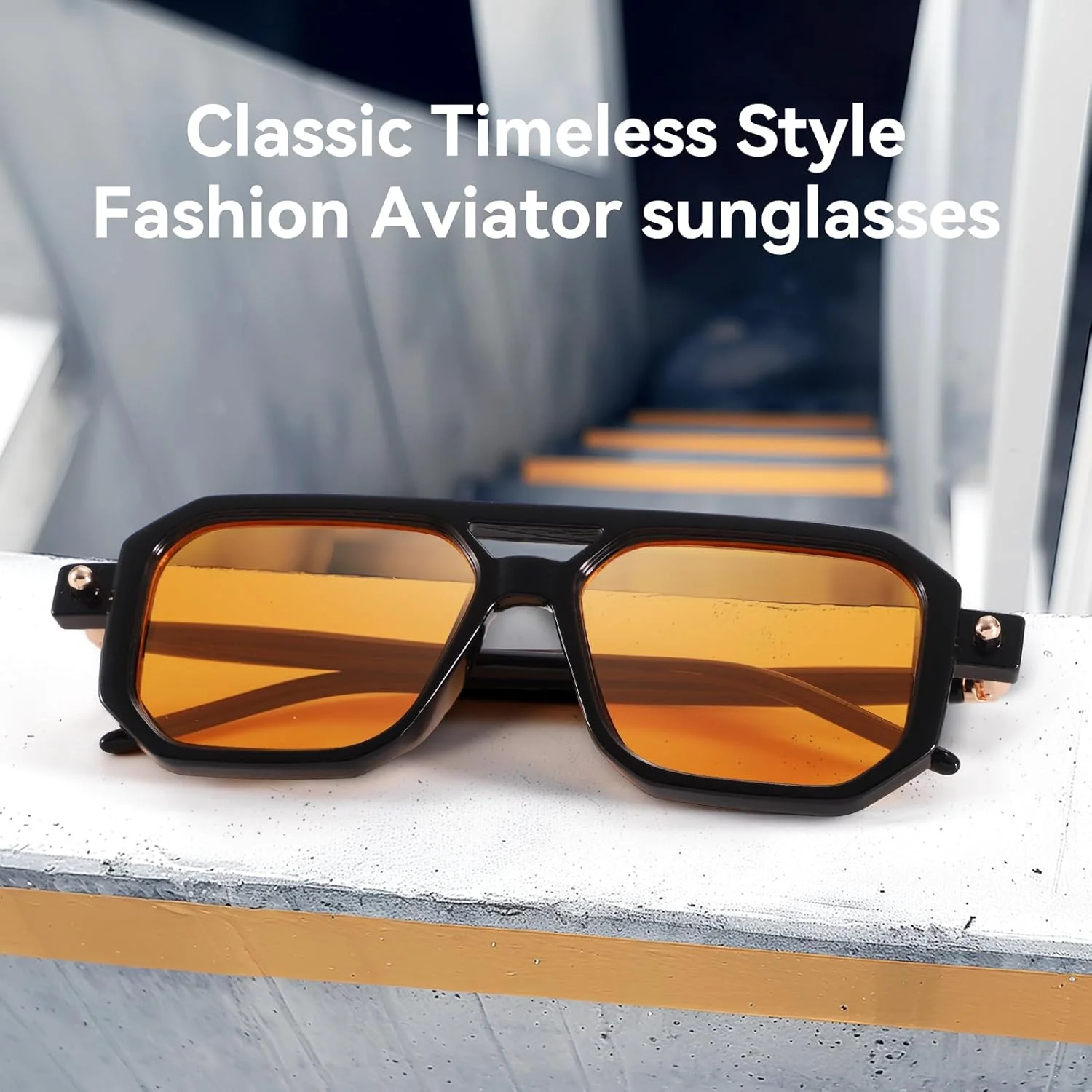 عینک آفتابی خلبانی مربعی مد روز Dollger برای زنان و مردان، عینک آفتابی رترو دهه 70، فریم خلبانی وینتیج دهه 90، سایه های مشکی 2024