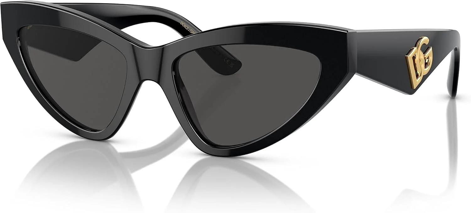 عینک آفتابی زنانه Dolce & Gabbana DG 4439 مشکی براق/خاکستری 55/18/145