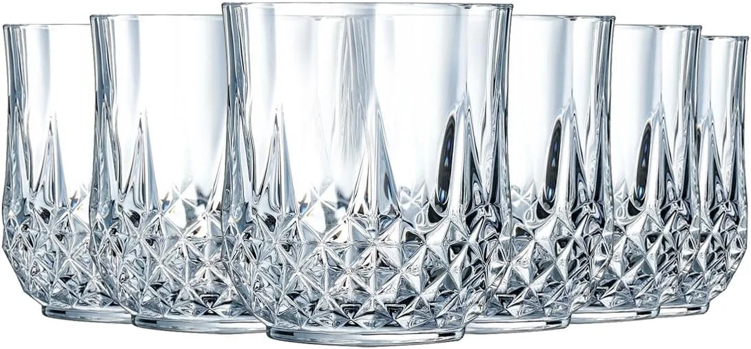 کریستال دارکز پاریس لانگ‌شانپ مجموعه لانگفلد، 6 عدد لیوان کوتاه 32cl از جنس کوارکس، براق، ساخت فرانسه، بسته 6 عددی - بسته‌بندی تقویت‌شده، مناسب برای فروش آنلاین