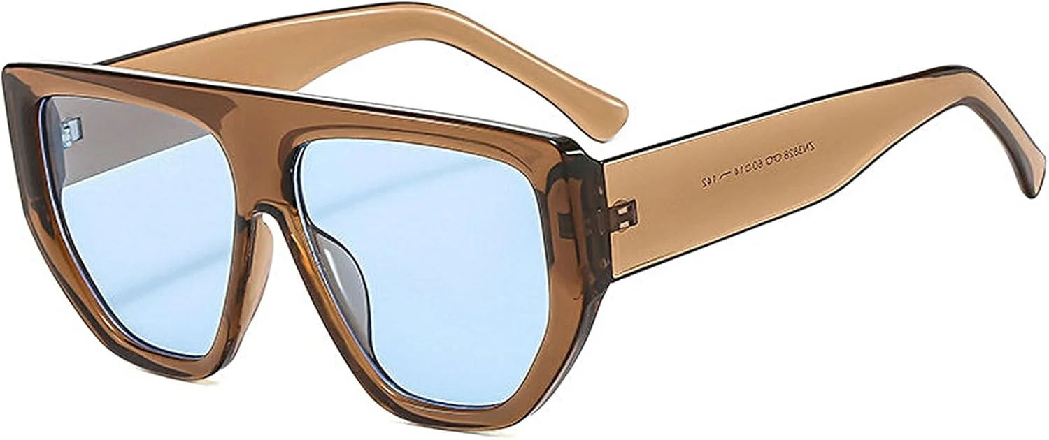 عینک آفتابی مربعی بزرگ COTIA برای مردان و زنان، عینک آفتابی کلاسیک رترو با فریم پهن