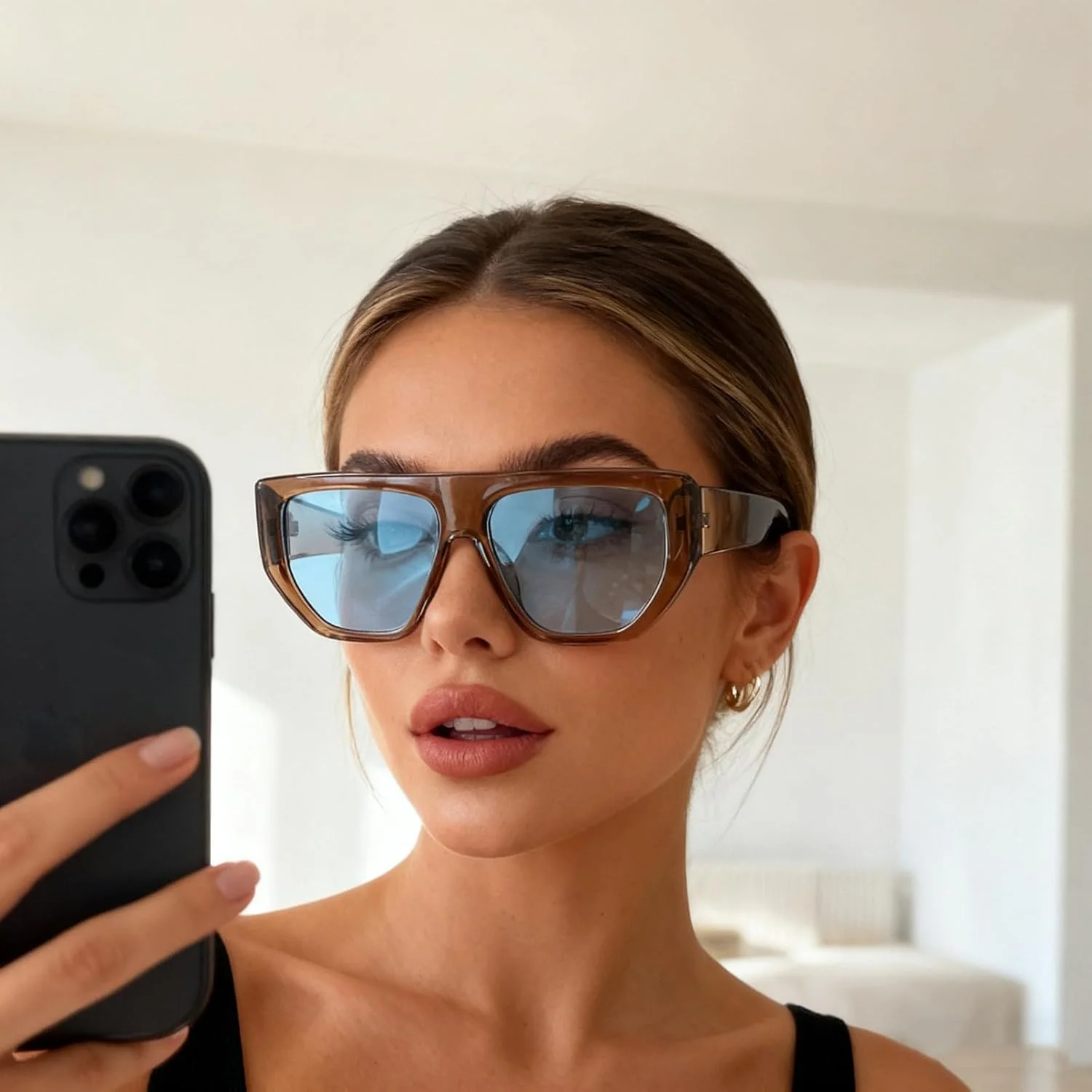 عینک آفتابی مربعی بزرگ COTIA برای مردان و زنان، عینک آفتابی کلاسیک رترو با فریم پهن