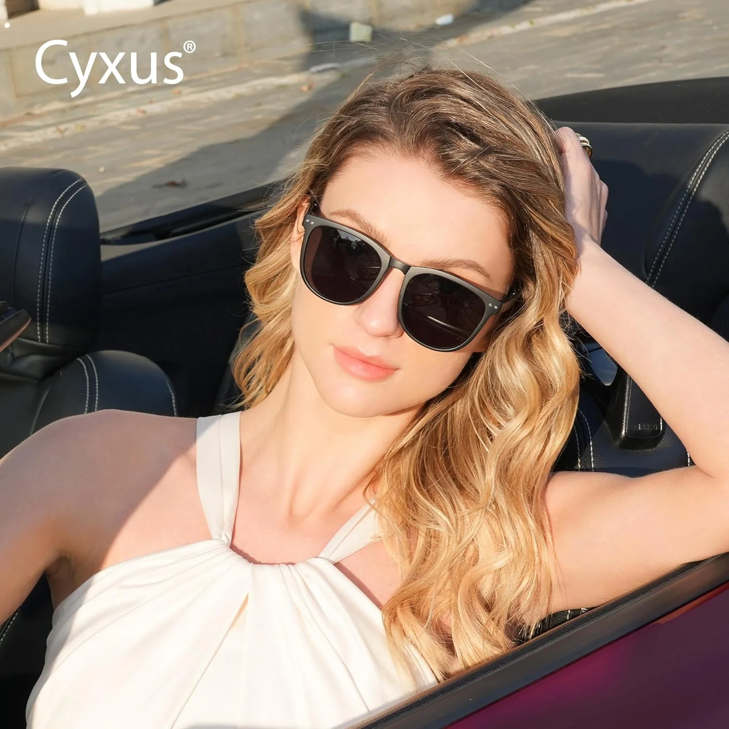 عینک آفتابی خلبانی پلاریزه Cyxus مردانه با لنز آینه ای کلاسیک و محافظت در برابر اشعه ماوراء بنفش