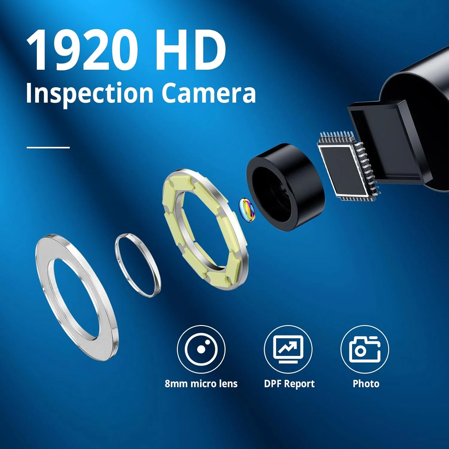 دوربین بازرسی آندوسکوپی، آندوسکوپ با 8 چراغ LED بدون وای فای، دوربین های زهکشی ضد آب IP67، دوربین مار انعطاف پذیر و سخت سازگار با آیفون، آیپد و اندروید (5 متر) دوربین بازرسی آندوسکوپی، آندوسکوپ با 8 چراغ LED بدون وای فای، دوربین های زهکشی ضد آب IP67، دوربین مار انعطاف پذیر و سخت سازگار با آیفون، آیپد و اندروید (5 متر)