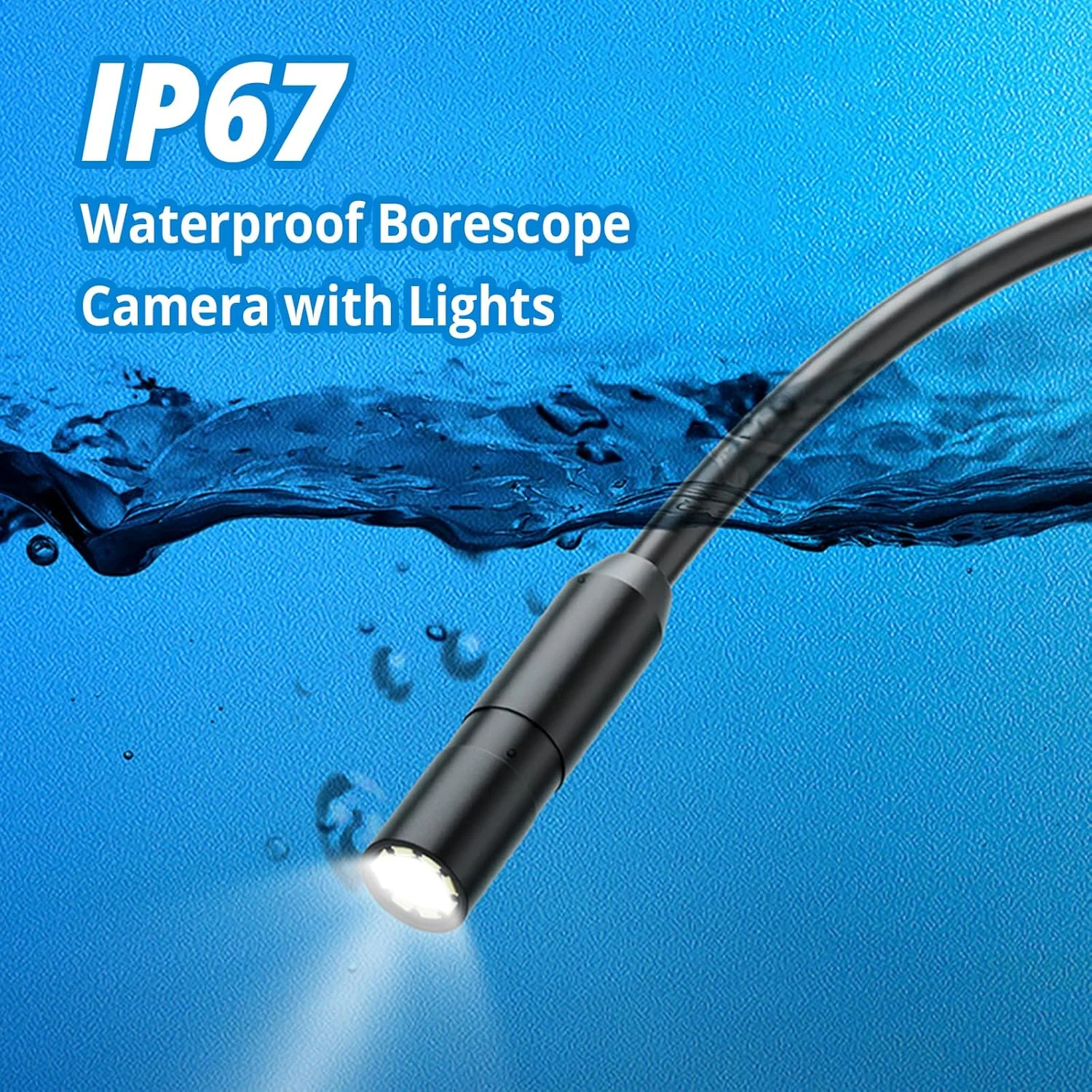 دوربین بازرسی آندوسکوپی، آندوسکوپ با 8 چراغ LED بدون وای فای، دوربین های زهکشی ضد آب IP67، دوربین مار انعطاف پذیر و سخت سازگار با آیفون، آیپد و اندروید (5 متر) دوربین بازرسی آندوسکوپی، آندوسکوپ با 8 چراغ LED بدون وای فای، دوربین های زهکشی ضد آب IP67، دوربین مار انعطاف پذیر و سخت سازگار با آیفون، آیپد و اندروید (5 متر)