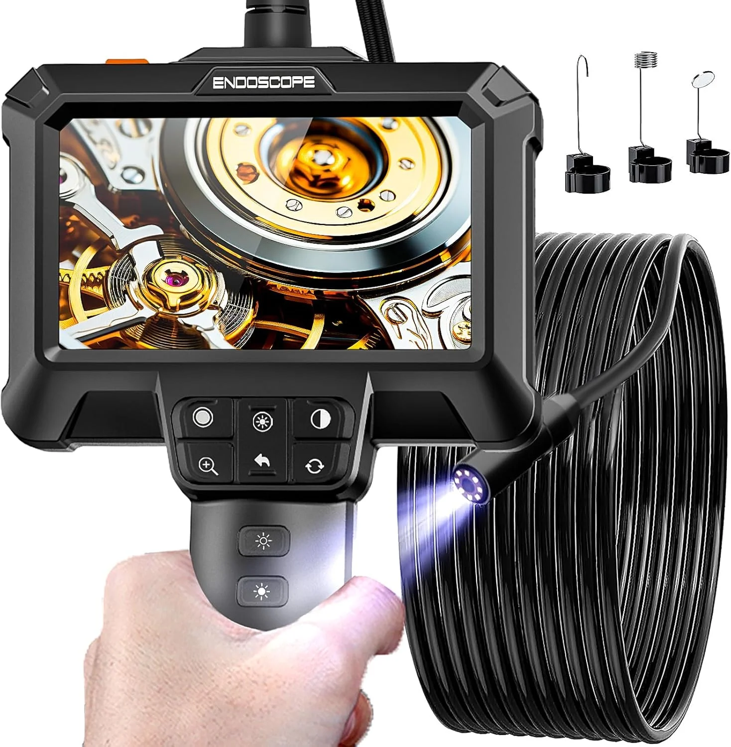 دوربین بازرسی آندوسکوپی، بوراسکوپ با صفحه نمایش 4.3 اینچی LCD، دوربین بوراسکوپ ضد آب IP67 با 8 چراغ LED قابل تنظیم، دوربین های بازرسی HD 1080P، دوربین های آندوسکوپی 16.5 فوتی، ابزار برای مردان دوربین بازرسی آندوسکوپی، بوراسکوپ با صفحه نمایش 4.3 اینچی LCD، دوربین بوراسکوپ ضد آب IP67 با 8 چراغ LED قابل تنظیم، دوربین های بازرسی HD 1080P، دوربین های آندوسکوپی 16.5 فوتی، ابزار برای مردان