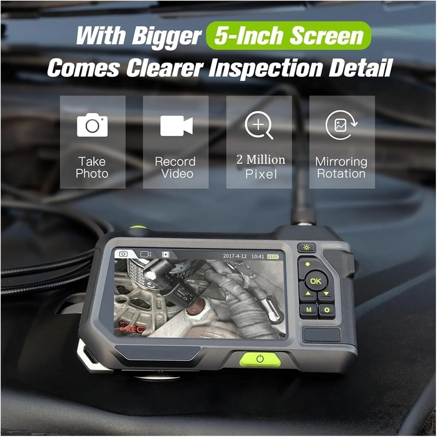 دوربین بازرسی آندوسکوپی با صفحه نمایش LCD، دوربین آندوسکوپی HD 1080P، ویدئوسکوپ دیجیتال، بورسکوپ بازرسی خودرو و لوله دوربین بازرسی آندوسکوپی با صفحه نمایش LCD، دوربین آندوسکوپی HD 1080P، ویدئوسکوپ دیجیتال، بورسکوپ بازرسی خودرو و لوله