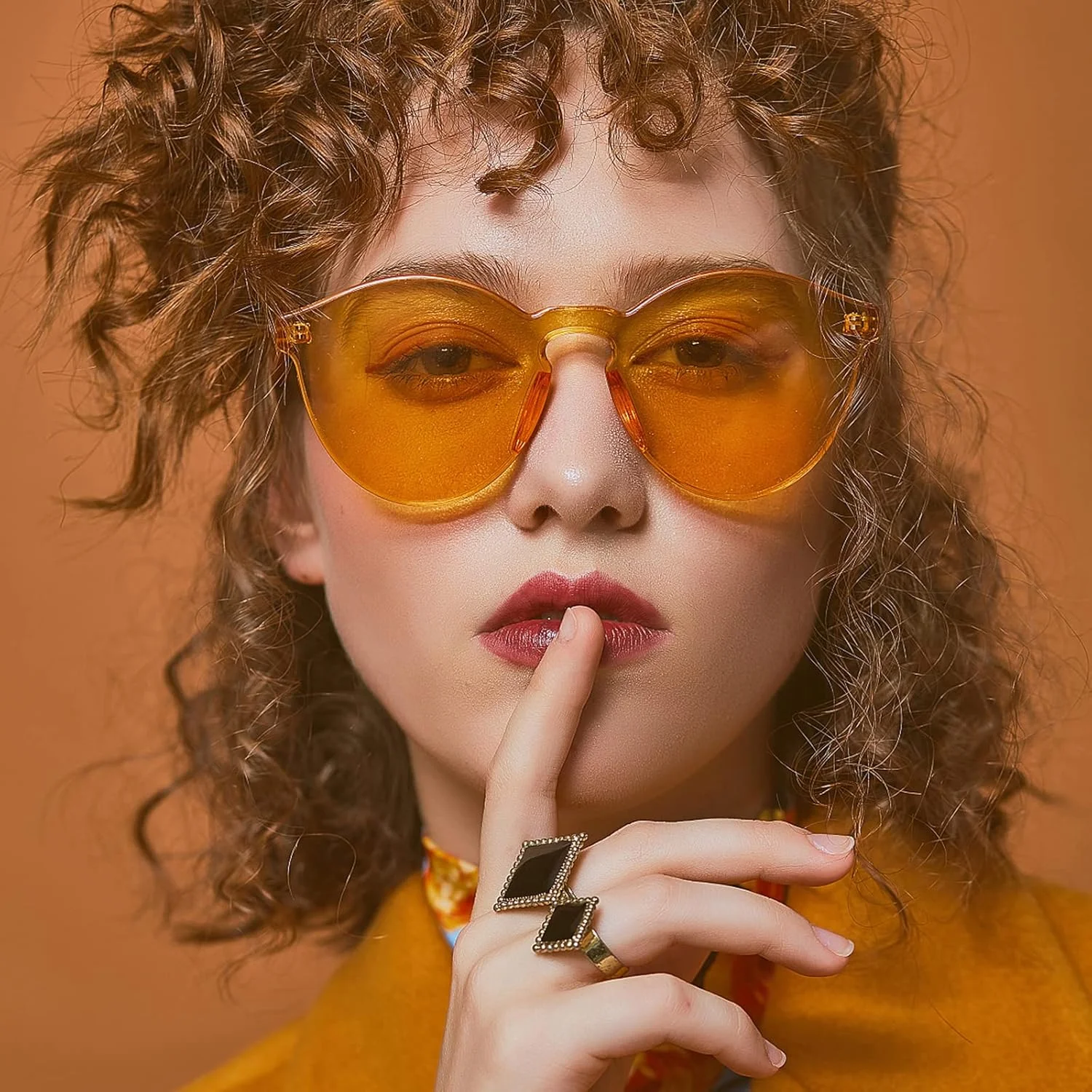 مجموعه 12 عددی عینک آفتابی مهمانی بدون فریم Pibupibu، گرد/مربع/ستاره ای، مجموعه عینک یک تکه با رنگ شفاف