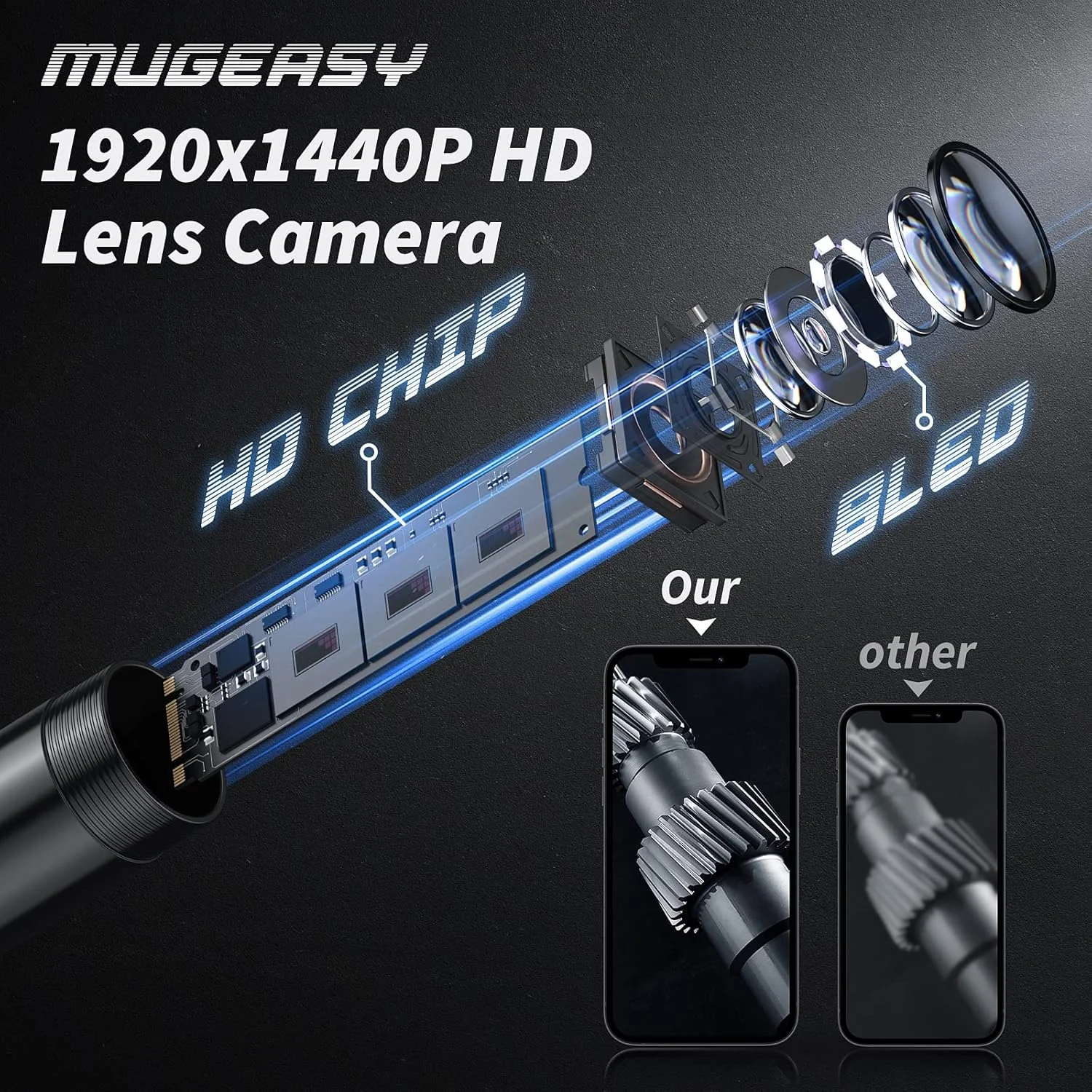 دوربین آندوسکوپی با نور - دوربین بازرسی بوراسکوپ، بوراسکوپ HD 1920P با 8 چراغ، کابل نیمه سخت 16.4 فوتی ضد آب IP67 برای بازرسی لوله، آندوسکوپ صنعتی 7.9 میلی متری برای آیفون دوربین آندوسکوپی با نور - دوربین بازرسی بوراسکوپ، بوراسکوپ HD 1920P با 8 چراغ، کابل نیمه سخت 16.4 فوتی ضد آب IP67 برای بازرسی لوله، آندوسکوپ صنعتی 7.9 میلی متری برای آیفون