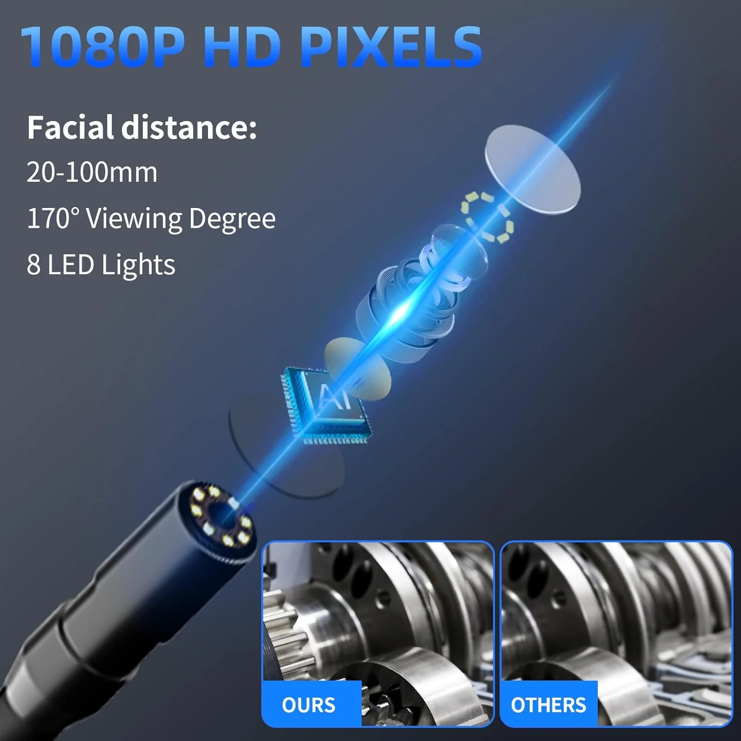 دوربین بازرسی آندوسکوپی، بوراسکوپ با صفحه نمایش 4.3 اینچی LCD، دوربین بوراسکوپ ضد آب IP67 با 8 چراغ LED قابل تنظیم، دوربین های بازرسی HD 1080P، دوربین های آندوسکوپی 16.5 فوتی، ابزار برای مردان دوربین بازرسی آندوسکوپی، بوراسکوپ با صفحه نمایش 4.3 اینچی LCD، دوربین بوراسکوپ ضد آب IP67 با 8 چراغ LED قابل تنظیم، دوربین های بازرسی HD 1080P، دوربین های آندوسکوپی 16.5 فوتی، ابزار برای مردان