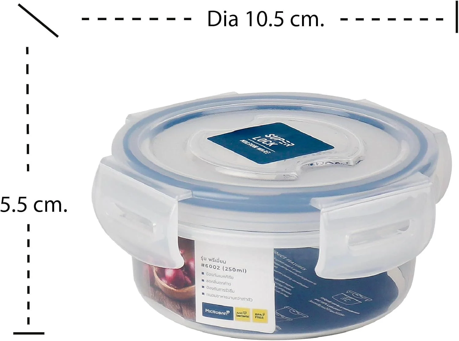 ظرف نگهداری گرد 250 میلی لیتری میکرون ور سوپرلاک، ظرف غذای پلاستیکی درب دار و هوا بند، 100% ضد نشت، فاقد BPA، قابل استفاده در مایکروویو، فریزر و ماشین ظرفشویی، سازمان دهنده نگهداری مواد غذایی آشپزخانه، ظرف غذا (6002) ظرف نگهداری گرد 250 میلی لیتری میکرون ور سوپرلاک، ظرف غذای پلاستیکی درب دار و هوا بند، 100% ضد نشت، فاقد BPA، قابل استفاده در مایکروویو، فریزر و ماشین ظرفشویی، سازمان دهنده نگهداری مواد غذایی آشپزخانه، ظرف غذا (6002)