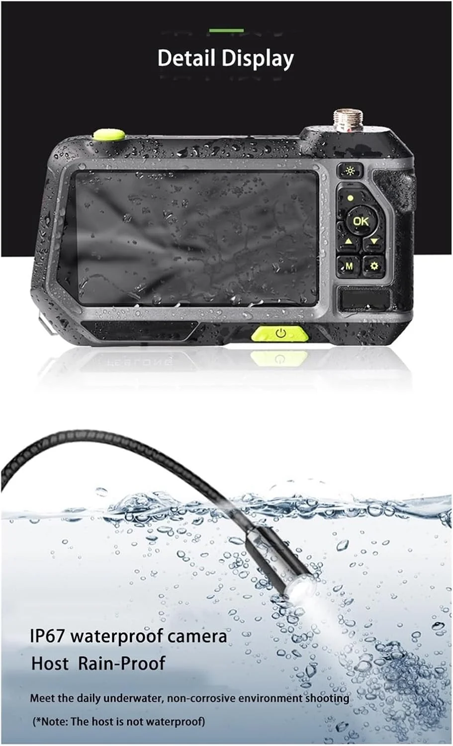 دوربین بازرسی آندوسکوپی با صفحه نمایش LCD، دوربین آندوسکوپی HD 1080P، ویدئوسکوپ دیجیتال، دوربین بازرسی لوله و خودرو دوربین بازرسی آندوسکوپی با صفحه نمایش LCD، دوربین آندوسکوپی HD 1080P، ویدئوسکوپ دیجیتال، دوربین بازرسی لوله و خودرو